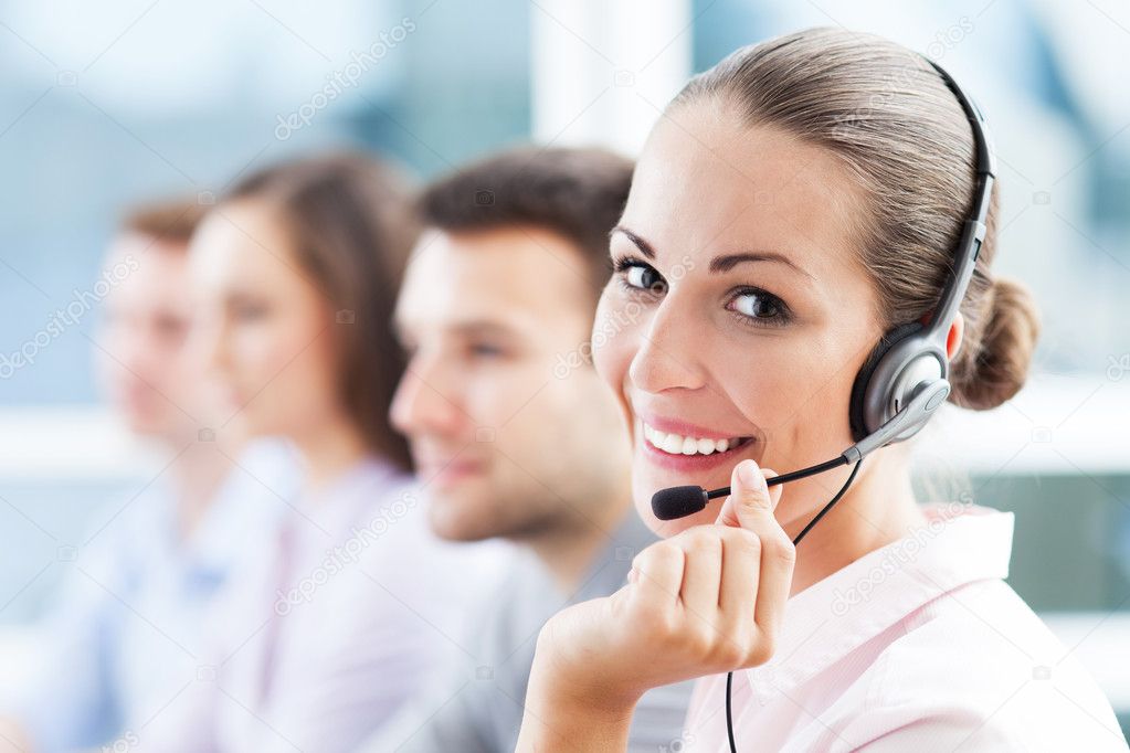 Call center team — Stock Photo © pikselstock 27662255