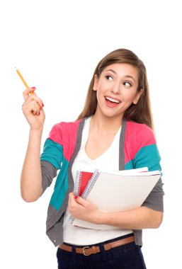 kız öğrenci işaret