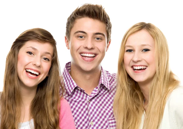 Three young friends — Stock Photo, Image