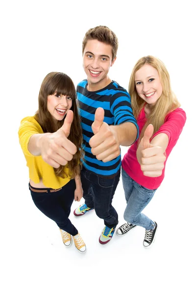 Friends with thumbs up — Stock Photo, Image