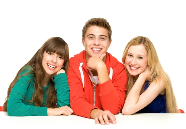 Three young friends — Stock Photo, Image