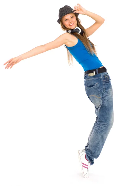 Girl dancing hip hop — Stock Photo, Image