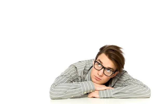 Young man looking up — Stock Photo, Image