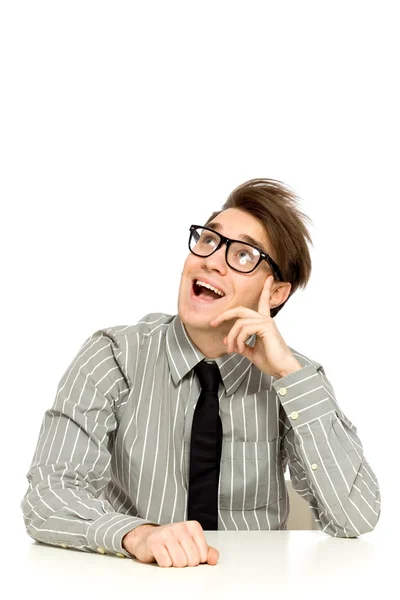 Young man looking up — Stock Photo, Image