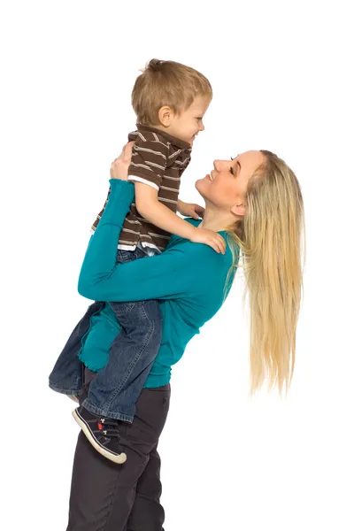 Madre giocare con figlio — Foto Stock