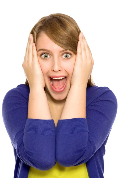 Girl screaming — Stock Photo, Image