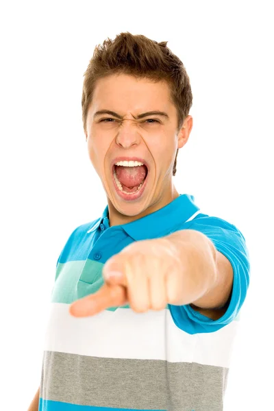 Young man pointing at you Stock Image