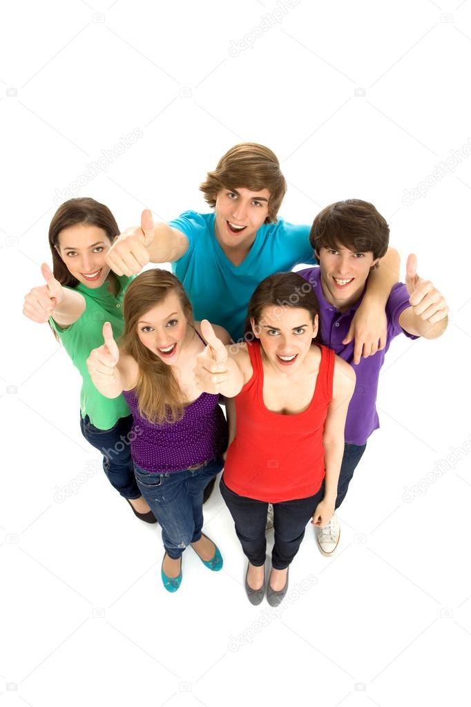 Teens With Thumbs Up