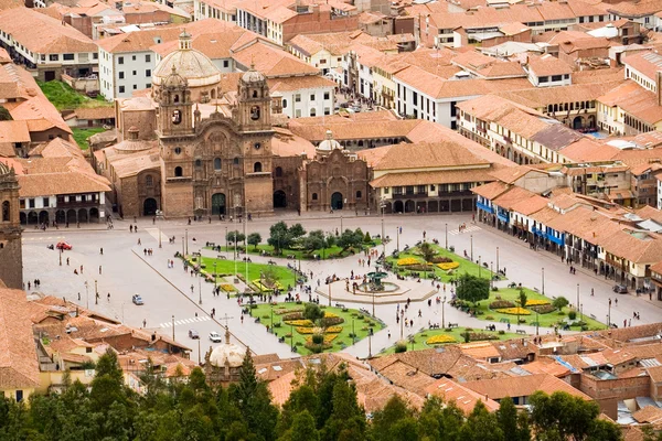 广场 de armas，库斯科，秘鲁 — 图库照片