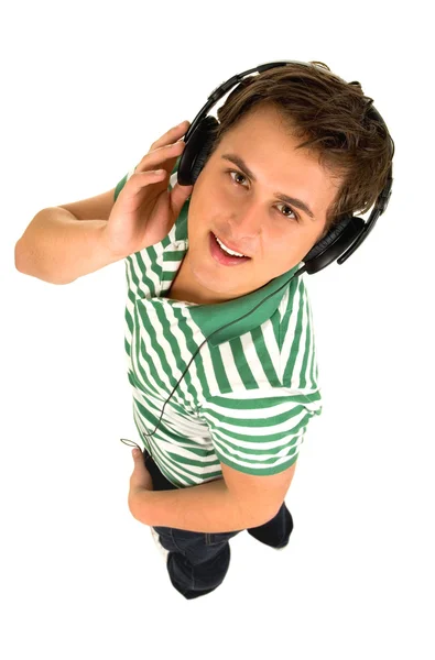 Νεαρός με ακουστικά Εικόνα Αρχείου