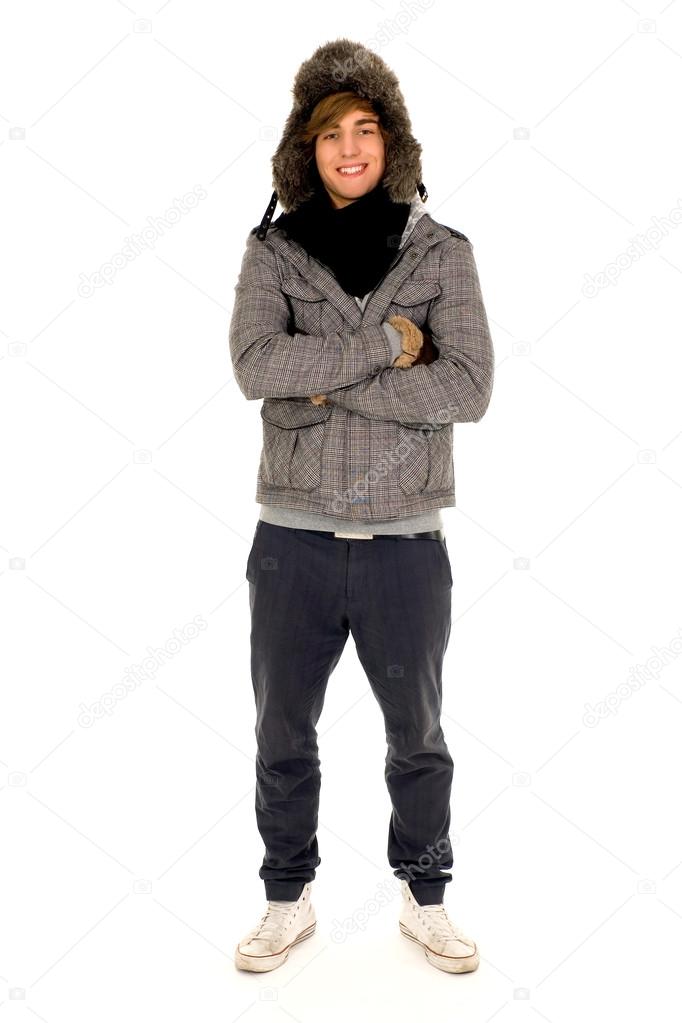 Man wearing winter clothing