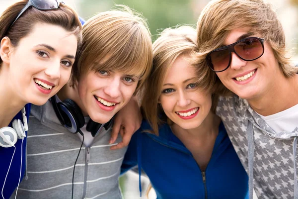 Four young friends — Stock Photo, Image