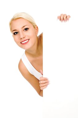 boş kartı olan kadın