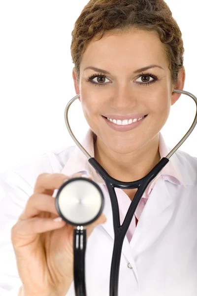 Doctor with stethoscope — Stock Photo, Image