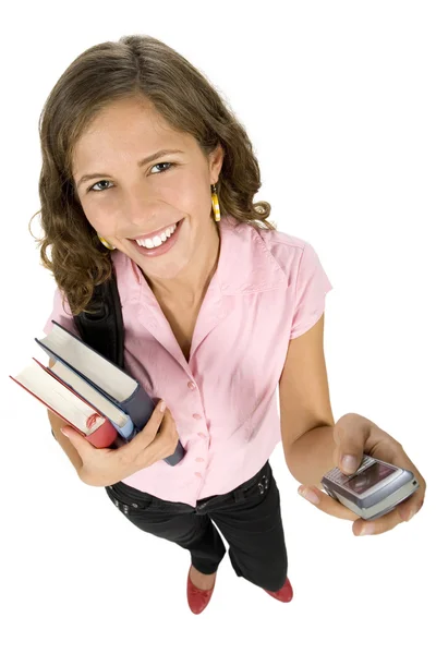 Teenager with books — Stock Photo, Image