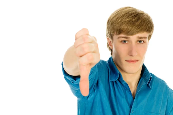 Young man with thumbs down Royalty Free Stock Photos