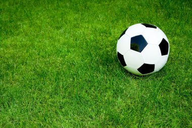 futbol topu çimlerin üzerinde