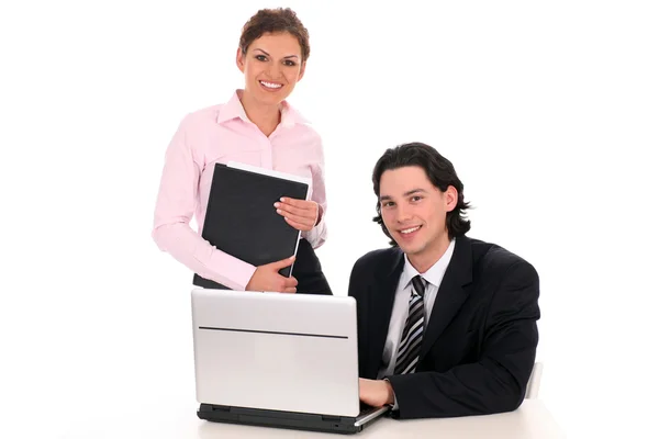 Gente de negocios trabajando en laptop — Foto de Stock