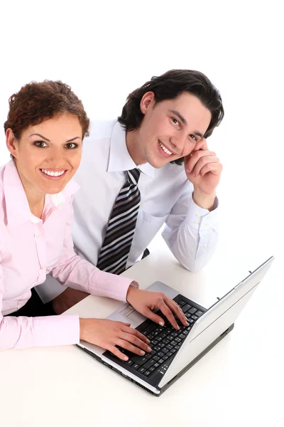 Business people working on laptop — Stock Photo, Image