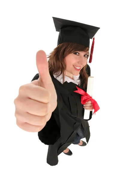 Mulher feliz na graduação — Fotografia de Stock