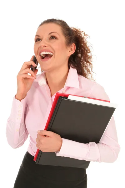 Mulher de negócios falando ao telefone — Fotografia de Stock