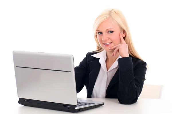 Businesswoman using laptop — Stock Photo, Image