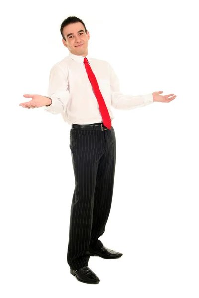 Businessman with arms raised — Stock Photo, Image