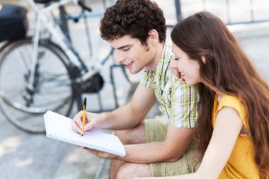 açık havada öğrenme öğrenci Çift