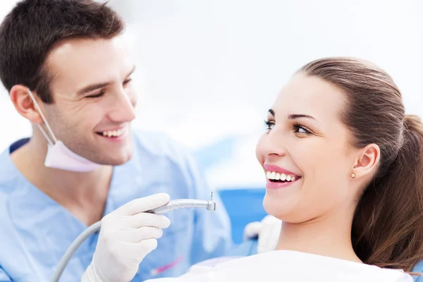 Woman at dentist office — Stock Photo, Image