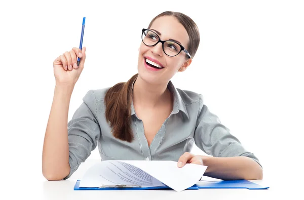 Businesswoman having an idea — Stock Photo, Image