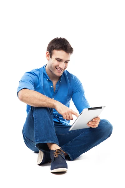 Man with digital tablet — Stock Photo, Image