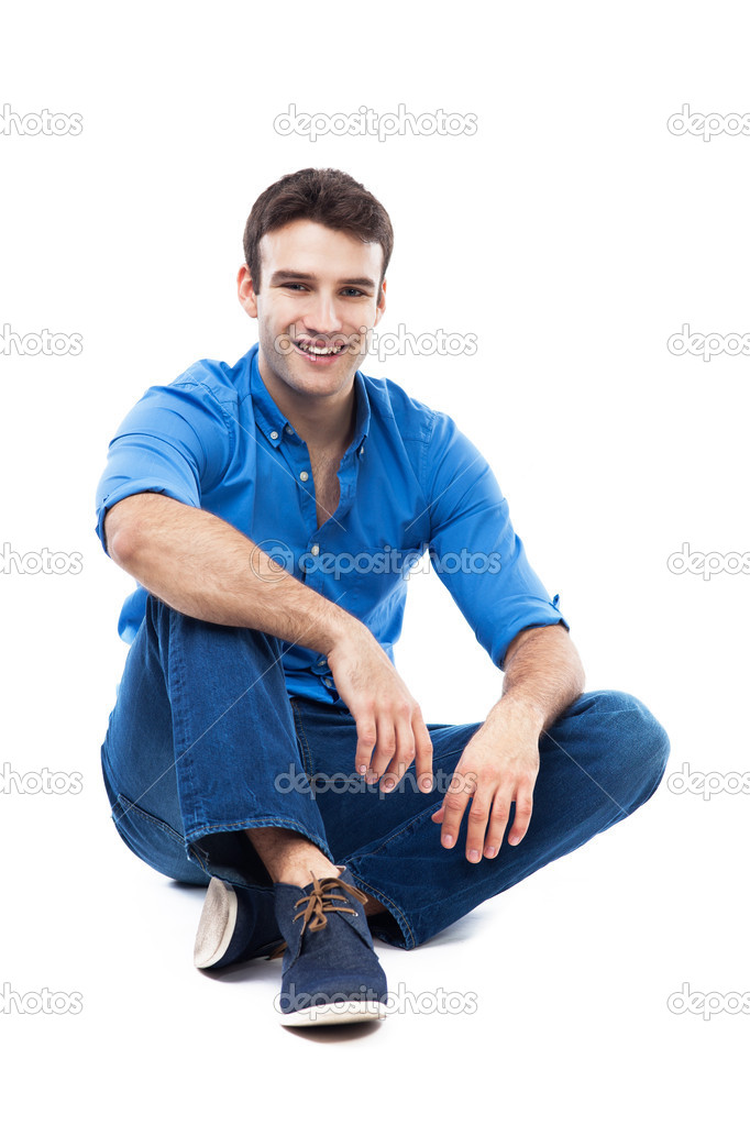 Casual man sitting