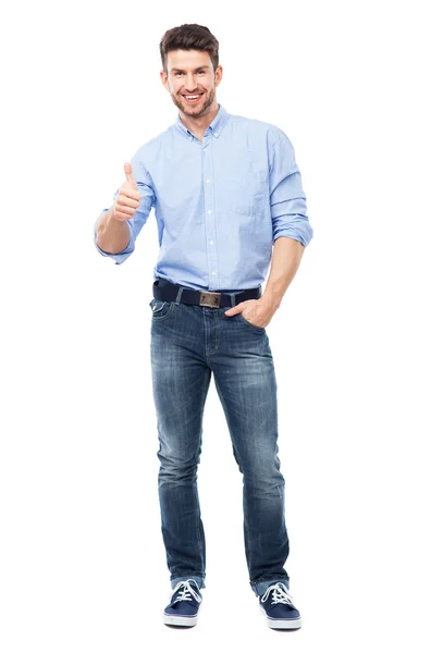 Man showing thumbs up — Stock Photo, Image