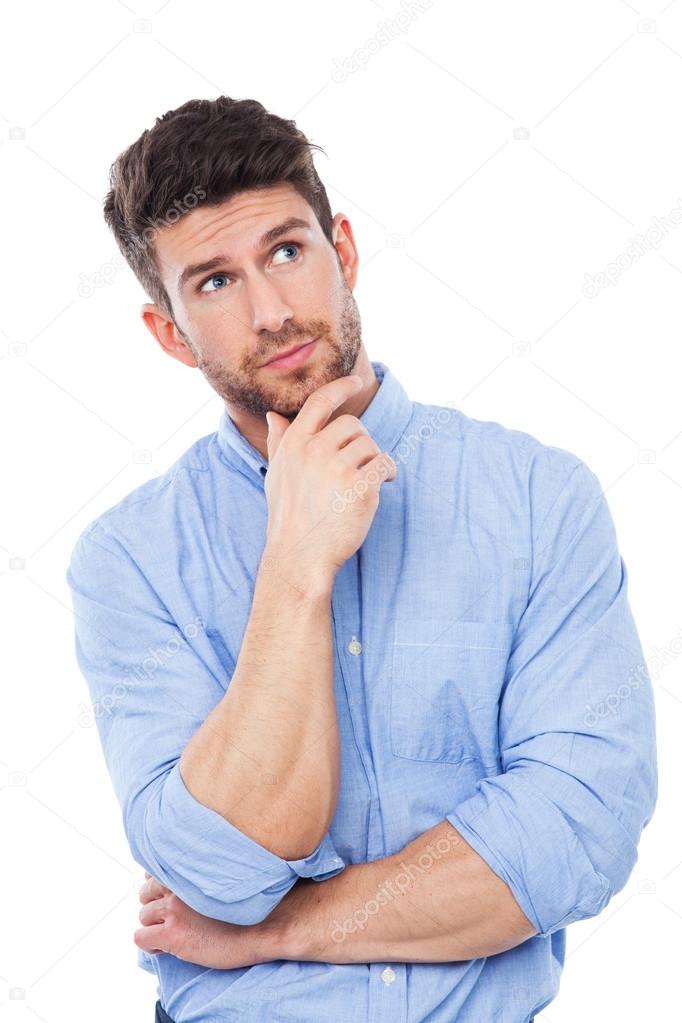 Handsome man thinking Stock Photo by ©pikselstock 47024997