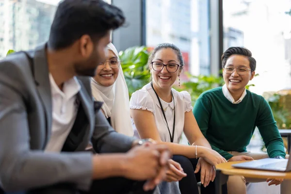 Multi Ethnic Business Group Office Building — Stock Photo, Image