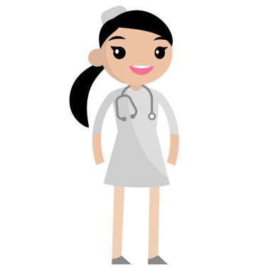 sevimli gülümseyen hemşire