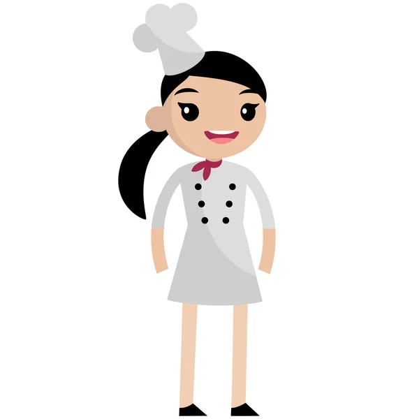 Bonito cozinheiro-chefe sorridente — Vetor de Stock