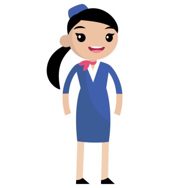 sevimli gülümseyen hostes