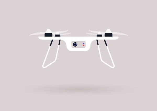 Image Isolée Copter Drone Planant Dessus Surface Technologies Modernes — Image vectorielle