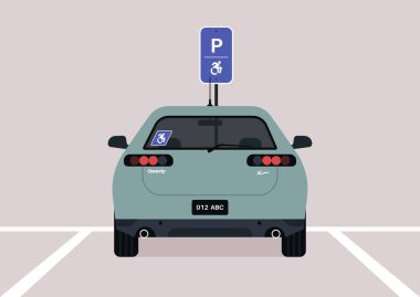 Accessible parking lot for a person with disabilities, city services