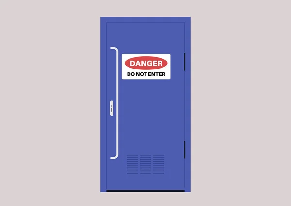Danger Enter Sign Door Safety Work — Stockvektor