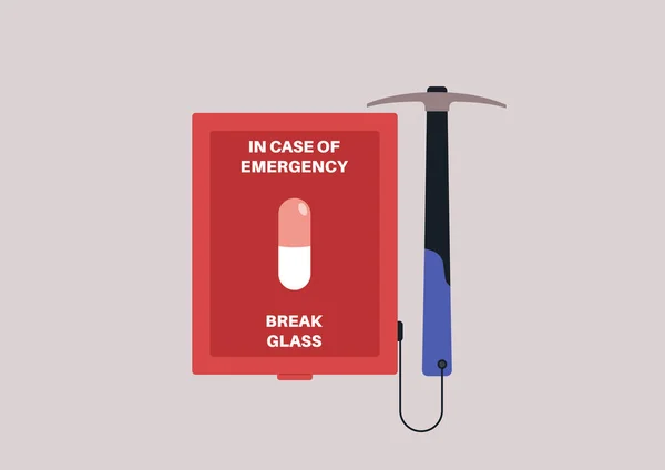 Case Emergency Break Glass Morning Contraceptive Pill —  Vetores de Stock