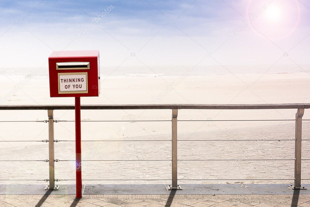 Old postal box by the seaside