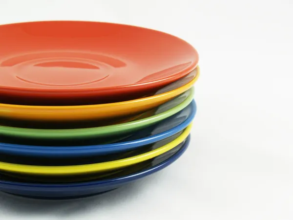 Colección de platos coloridos Fotos de stock libres de derechos