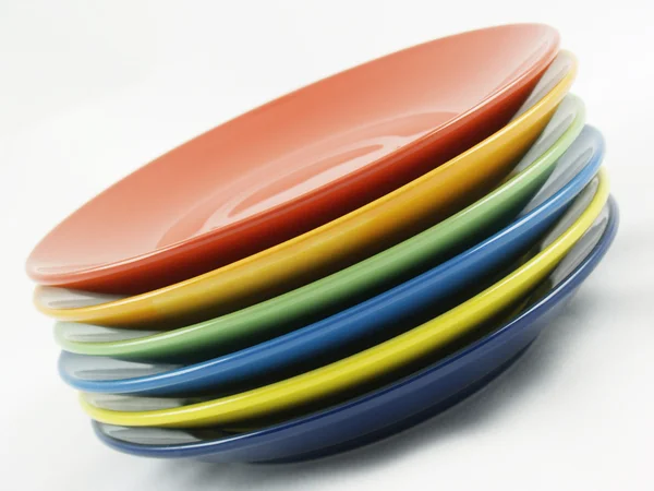 Colección de platos coloridos Imagen de archivo