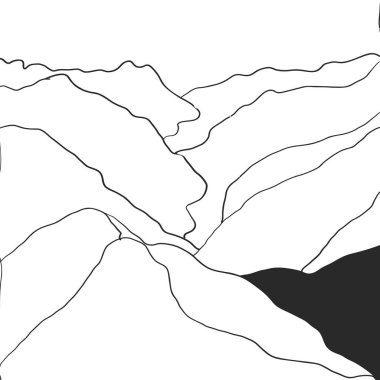 Dağ manzarası ve tarlaların arasında bir nehir.