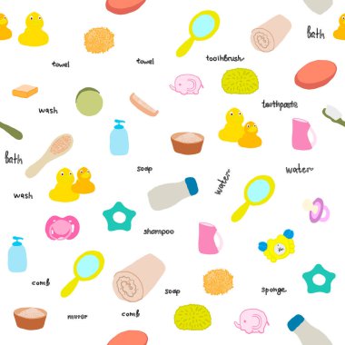 Banyo aksesuarları nesne vektör tasarımı