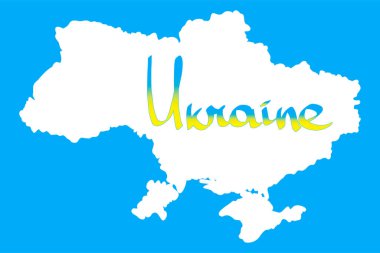 Haritada el çizimi Ukrayna 'nın ulusal renkleri