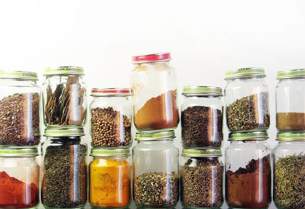 Small Glass Containers Spices Stock Photo 1864398361