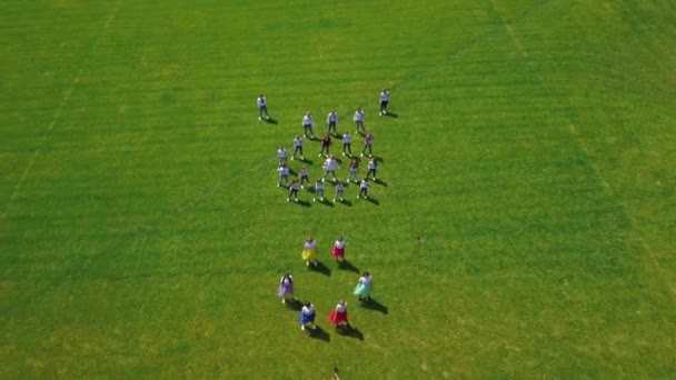 Studenti Costumi Ucraini Ballare Flash Mob Dedicato Alla Pace Nel — Video Stock